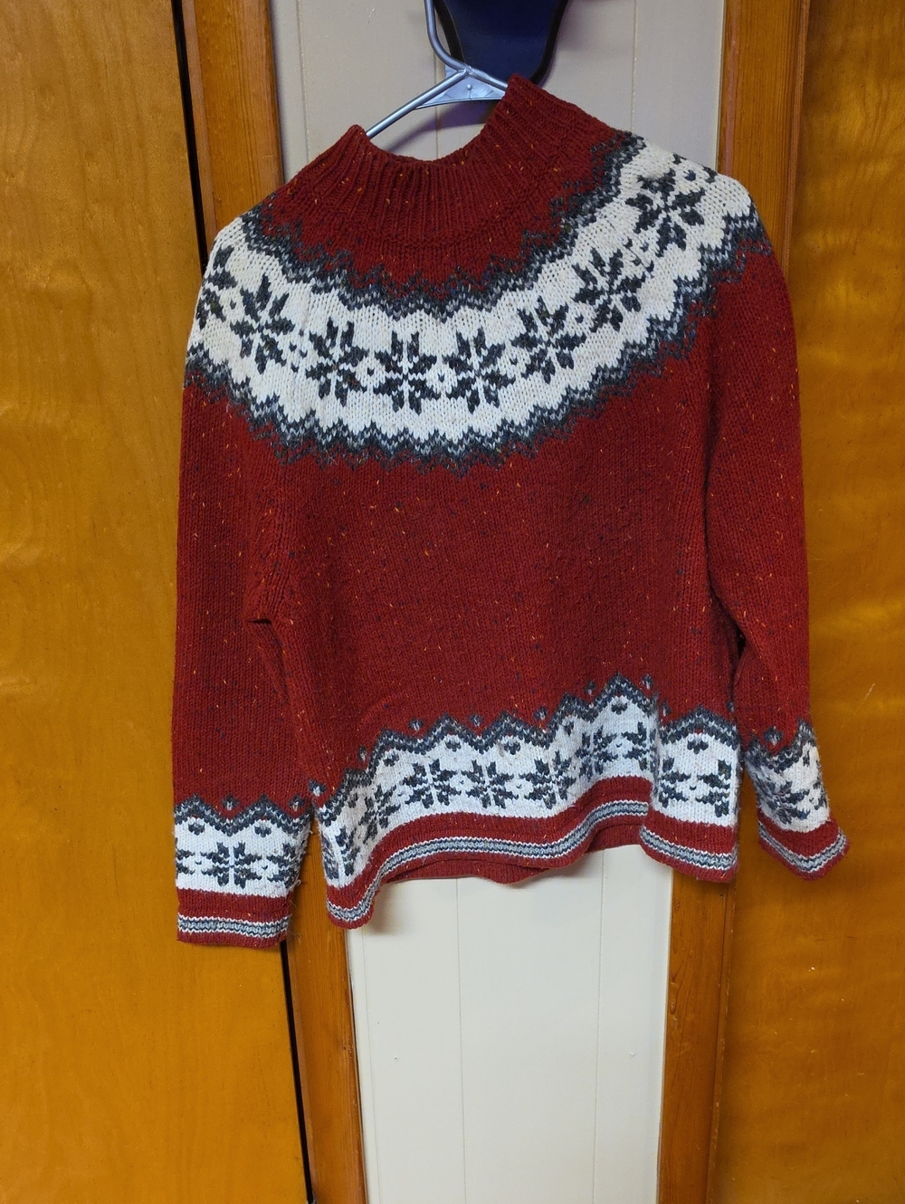 croft & barrow Red Nordic Fair Isle Turtleneck Sweater